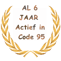  AL 6      JAAR
 Actief in
  Code 95